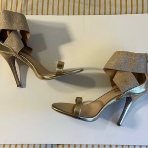 Elegant Gold High Heel Sandals
